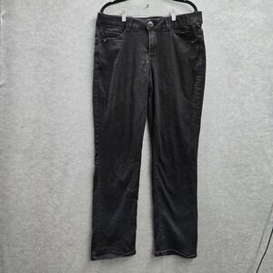 Democracy Women Jeans‎ 14 Black Denim Khakis Absolution Straight Button